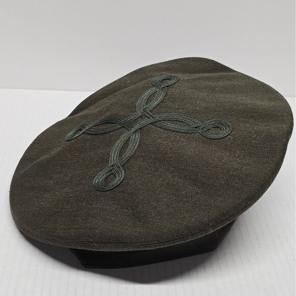 USMC US Marine Green Beret Service Cap Hat Crown Cover size 7 vintage - Picture 1 of 8